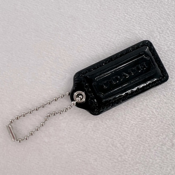 Coach Handbags - Coach Black Patent Leather Bag Tag